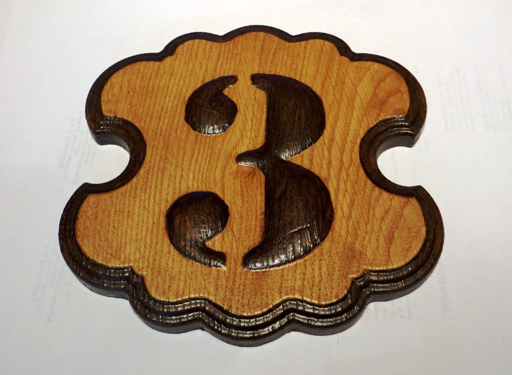 Hausnummernschild Eiche