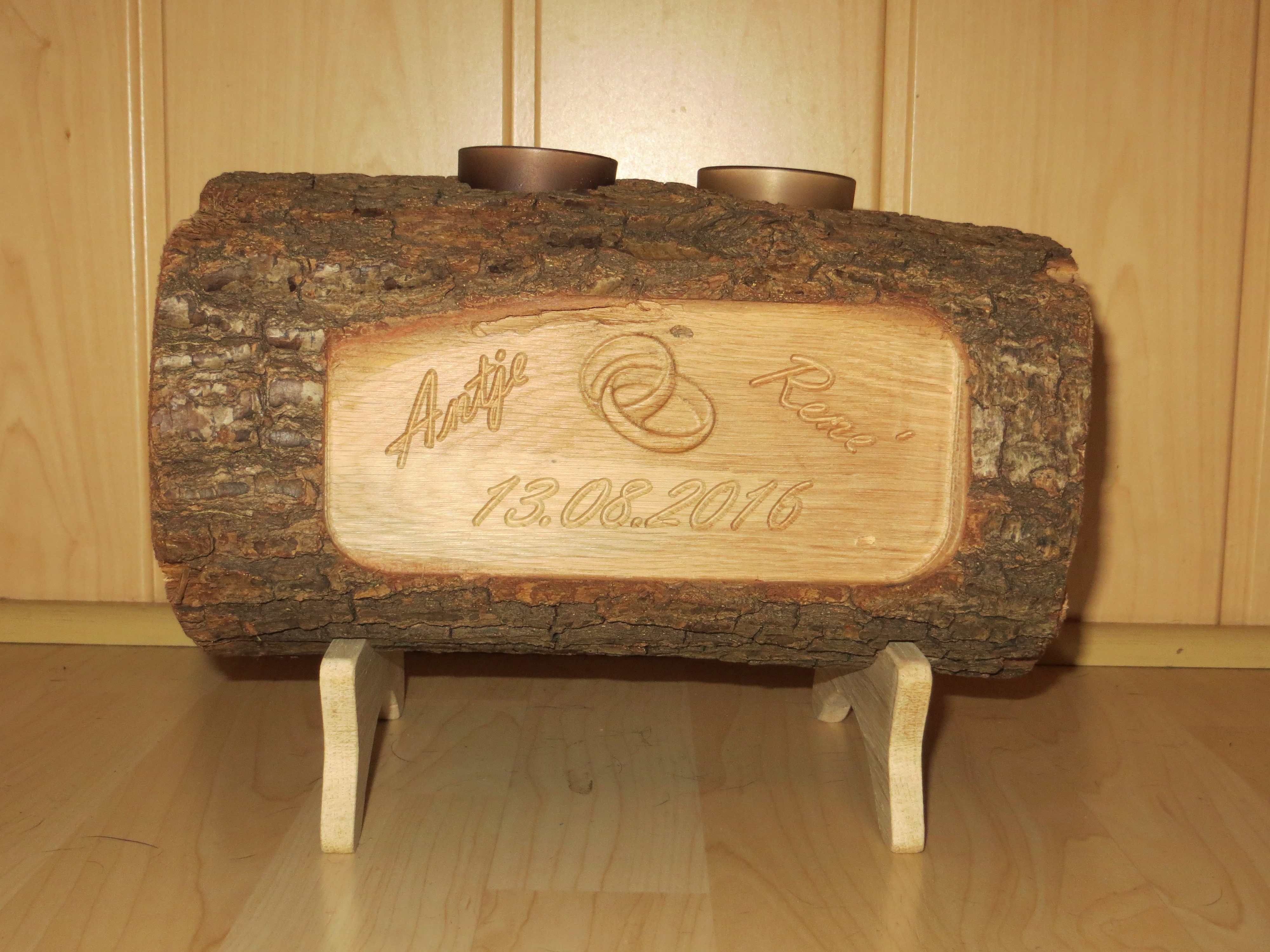 CN - Hochzeit -Ihr Sägestammstück verarbeitet